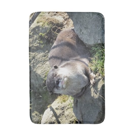 CUTE ASIAN OTTER BADMAT (Voorkant Verticaal)