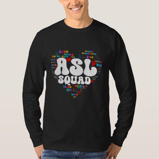Cute ASL SQUAD Appreciation Week back to school T-shirt (Voorkant)
