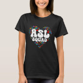 Cute ASL SQUAD Appreciation Week back to school T-shirt (Voorkant)