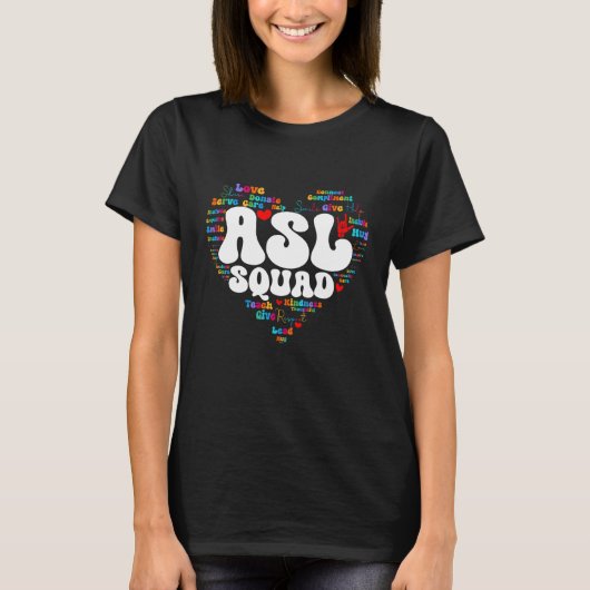 Cute ASL SQUAD Appreciation Week back to school T-shirt (Voorkant)