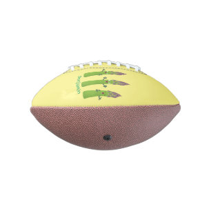 Cute asparaging vegetable trio cartoon american football