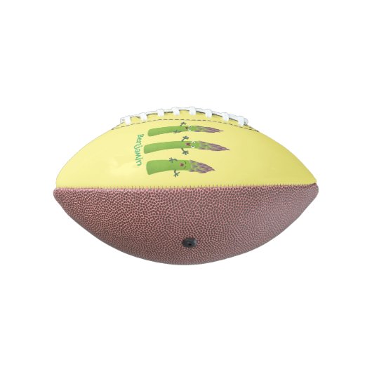 Cute asparaging vegetable trio cartoon american football (Gedraaid 270)