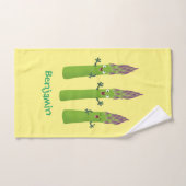 Cute asparaging vegetable trio cartoon bad handdoek (Handdoek)