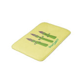 Cute asparaging vegetable trio cartoon badmat (Gekanteld)