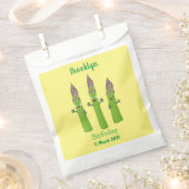 Cute asparaging vegetable trio cartoon bedankzakje (Geknipt)