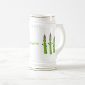 Cute asparaging vegetable trio cartoon bierpul (Voorkant rechts)