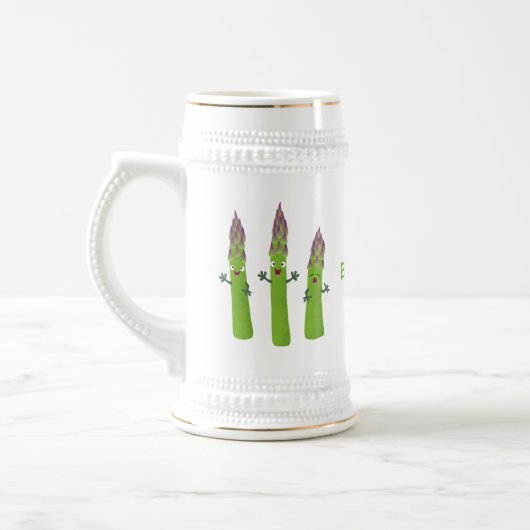 Cute asparaging vegetable trio cartoon bierpul (Links)