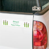 Cute asparaging vegetable trio cartoon bumpersticker (Op Truck)