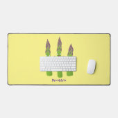 Cute asparaging vegetable trio cartoon bureaumat (Keyboard & Muis)