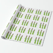 Cute asparaging vegetable trio cartoon cadeaupapier (Uitgerold)