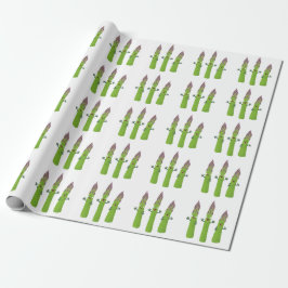 Cute asparaging vegetable trio cartoon cadeaupapier