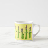 Cute asparaging vegetable trio cartoon espresso kop (Rechts)