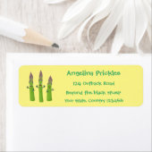 Cute asparaging vegetable trio cartoon etiket (Insitu)