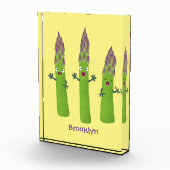 Cute asparaging vegetable trio cartoon fotoblokken (Rechts)