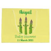 Cute asparaging vegetable trio cartoon groot cadeauzakje (Achterkant)