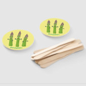 Cute asparaging vegetable trio cartoon handwaaier (Niet-gemonteerd)