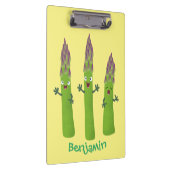 Cute asparaging vegetable trio cartoon klembord (Rechts)