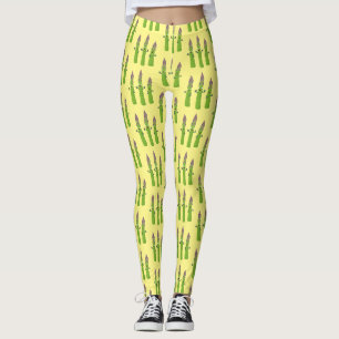 Cute asparaging vegetable trio cartoon leggings