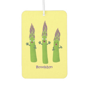 Cute asparaging vegetable trio cartoon luchtverfrisser