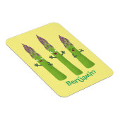 Cute asparaging vegetable trio cartoon magneet (Rechterzijde)