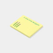 Cute asparaging vegetable trio cartoon post-it® notes (Schuin)