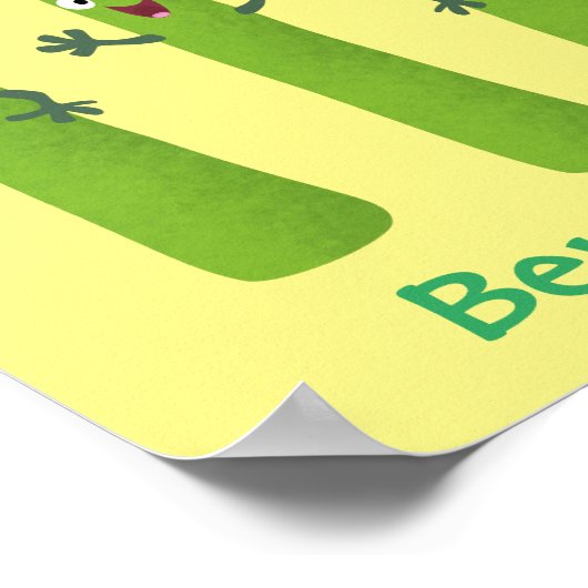 Cute asparaging vegetable trio cartoon poster (Hoek)