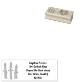 Cute asparaging vegetable trio cartoon rubberstempel (Gestempeld)