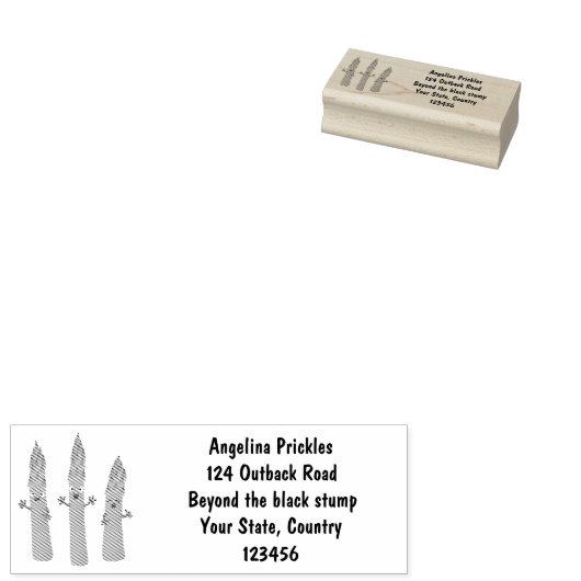 Cute asparaging vegetable trio cartoon rubberstempel (Gestempeld)