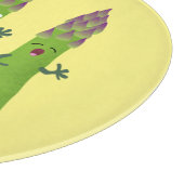 Cute asparaging vegetable trio cartoon snijplank (Hoek)