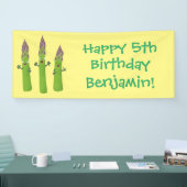 Cute asparaging vegetable trio cartoon spandoek (Beurs)