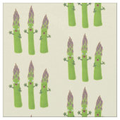 Cute asparaging vegetable trio cartoon stof (Close Up)