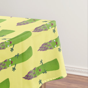 Cute asparaging vegetable trio cartoon tafelkleed