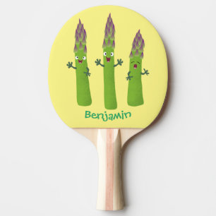 Cute asparaging vegetable trio cartoon tafeltennisbatje