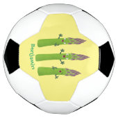 Cute asparaging vegetable trio cartoon voetbal (Gedraaid)