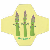 Cute asparaging vegetable trio cartoon voetbal (Enkel)