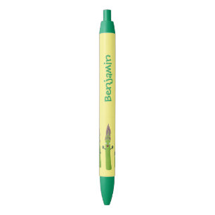 Cute asparaging vegetable trio cartoon zwarte inkt pen