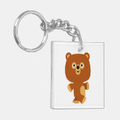 Cute Assertive Cartoon Beer AcrylSleutelhanger Sleutelhanger (Voorkant Links)