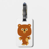 Cute Assertive Cartoon Beer Bagagelabel (Achterkant verticaal)