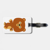 Cute Assertive Cartoon Beer Bagagelabel (Achterkant horizontaal)