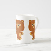 Cute Assertive Cartoon Beer Bone China Mok (Voorkant rechts)