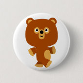 Cute Assertive Cartoon Beer Button Badge (Voorkant)