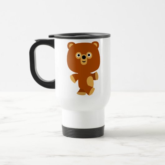 Cute Assertive Cartoon Beer Commuter Mok (Links)