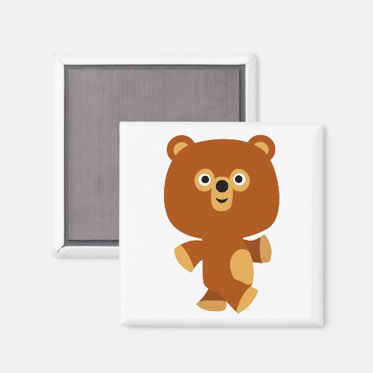 Cute Assertive Cartoon Beer Magnet (Voorkant / Achterkant)