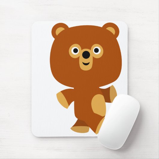 Cute Assertive Cartoon Beer Mousepad Muismat (Met muis)