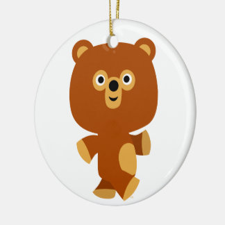 Cute Assertive Cartoon Beer Ornament