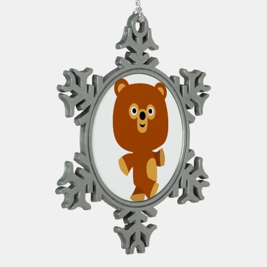 Cute Assertive Cartoon Beer Pewter Ornament (Links)