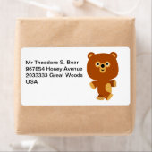 Cute Assertive Cartoon Beer Shipping Label (Insitu)