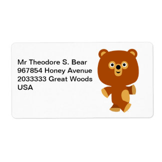 Cute Assertive Cartoon Beer Shipping Label
