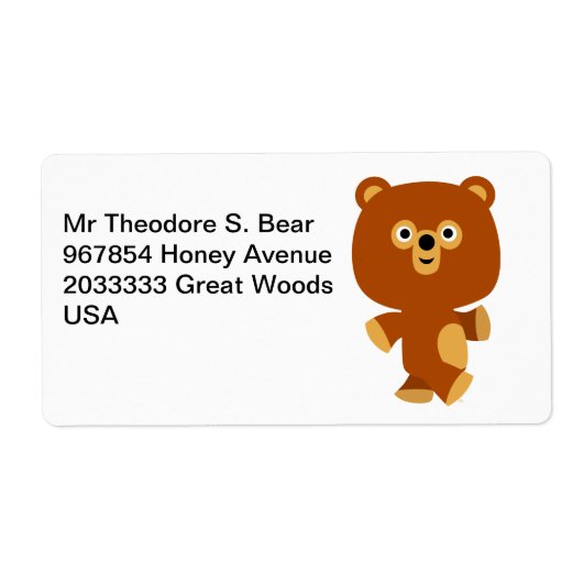 Cute Assertive Cartoon Beer Shipping Label (Voorkant)