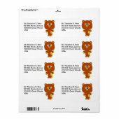 Cute Assertive Cartoon Beer Shipping Label (Full Sheet)
